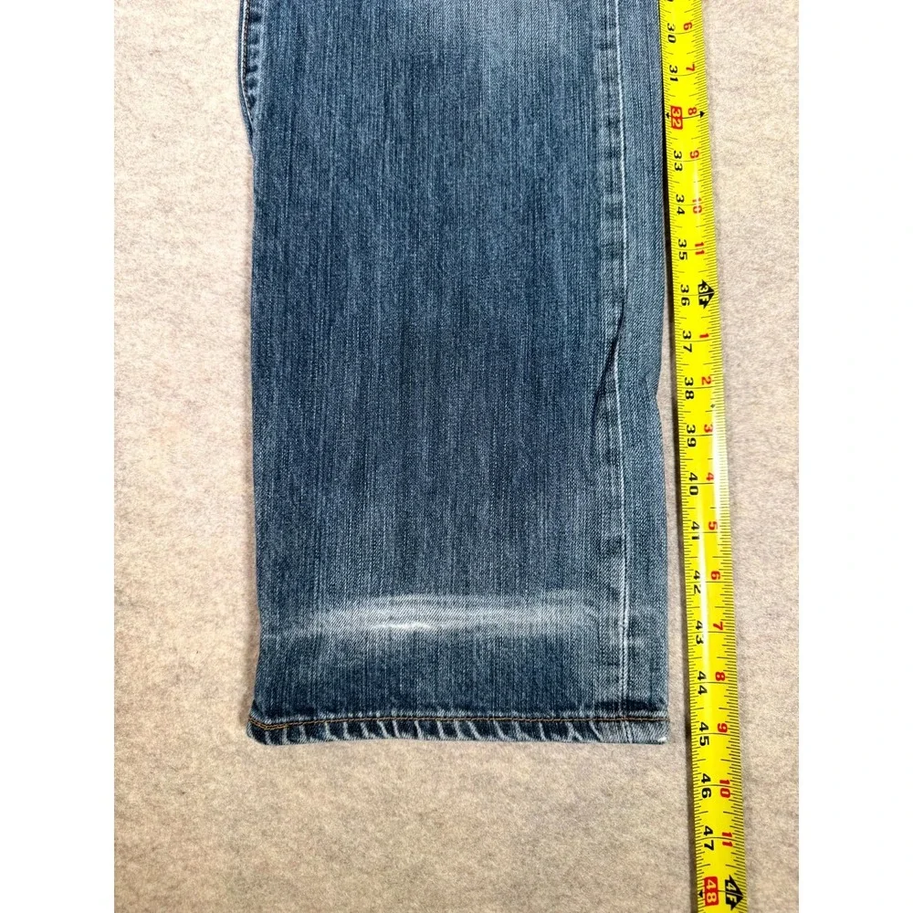 Levis 501 Straight Fit Jeans Men 36x36 Blue Denim Cotton Button Fly Mid Rise